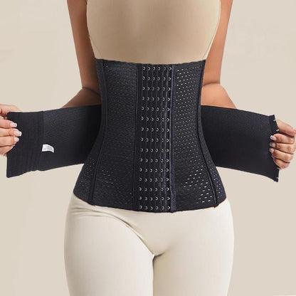 Double Belt Adjustable Waist Trainer, Elastic Waist Cincher, Waist Trainer for Women, Tummy Control Shaper, Waist Cincher for Postpartum Recovery, Yoga, Valentine'S Day Gift