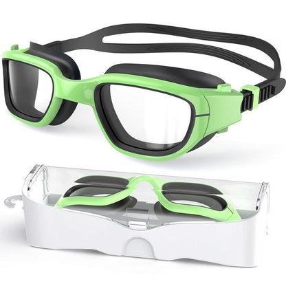 Swimming Goggles for Teens - 180° Wide View, Anti-Fog & UV Protection, Multi-Layer HD Lenses with Adjustable Straps