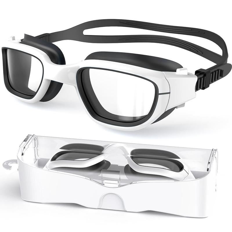 Swimming Goggles for Teens - 180° Wide View, Anti-Fog & UV Protection, Multi-Layer HD Lenses with Adjustable Straps