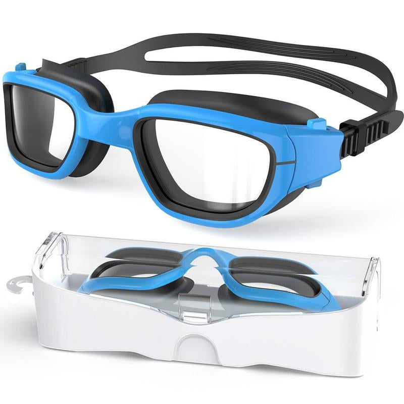 Swimming Goggles for Teens - 180° Wide View, Anti-Fog & UV Protection, Multi-Layer HD Lenses with Adjustable Straps